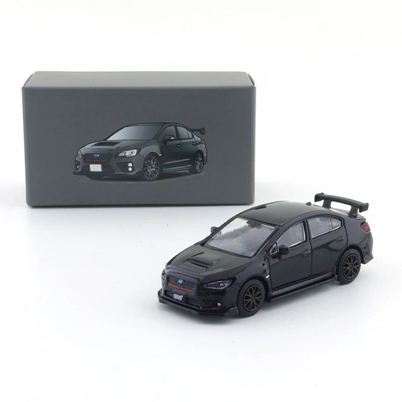 JKM1:64 Subaru WRX STI Blue 1/64 Alloy Die-casting Metal alloy Diecast car model boys toy gift Christmas