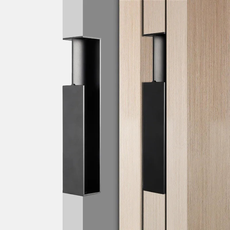 40 / 45MM Pocket Wooden  Sliding Door invisible Embedded Handle Sliding Door Hidden  Black  Aluminum Alloy  Handle