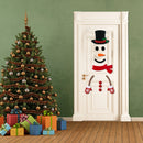 Christmas Door Window Stickers DIY Felt Cloth Elk Snowman Santa Claus Wall Sticker Noel Christmas Decoration Happy New Year 2025