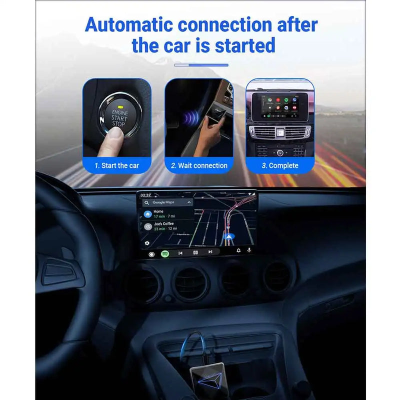 OTTOCAST A2Air Pro Wired to Wireless Android Auto Adapter Smart Box Car Bluetooth Accessories for VW Toyota Benz for Samsung