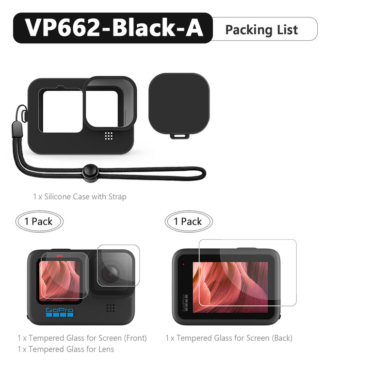 for Gopro Hero 11 10 Black Soft Silicone Case for Go pro Hero 10 9 Silicone Protective Full Cover Shell Camera Accessorie VP662