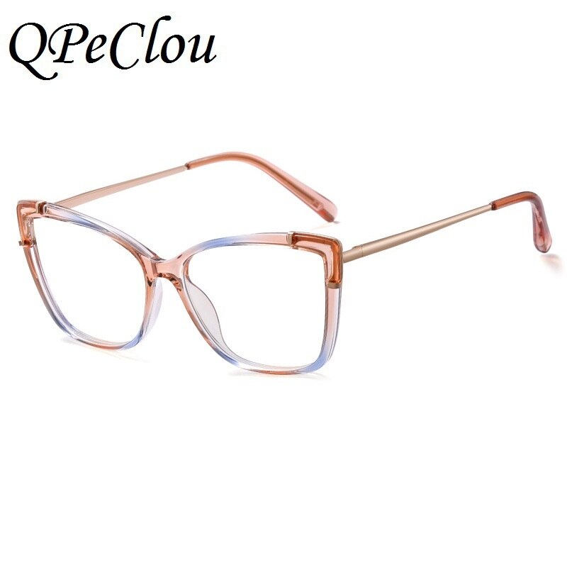 New Fashion Square Anti-blue Glasses Frame Women Brand Vintage Optical Computer Transparent Eyeglasses Female Oculos Feminino