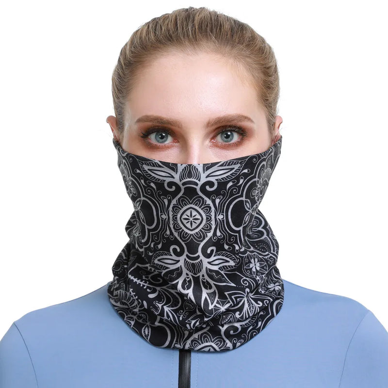 Fashion Paisley Pattern Design Seamless Bandanas For Woman Headdress Sports Face Mask Cycling Balaclava Head Scarf Female