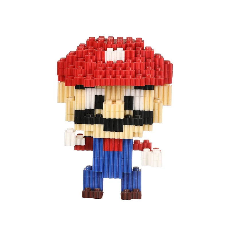 Disney Sanrio Kulomi Building Block Toys Cartoon Characters , Mario Katie Cat Small Particle  Assembly Toys Wholesale Spider-Man