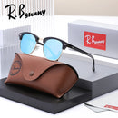 RBsunny Classic Polarized Sunglasses Men Women Retro Half Frame UV400 Glasses Male Popular Anti-glare Travel Driving Eyewear