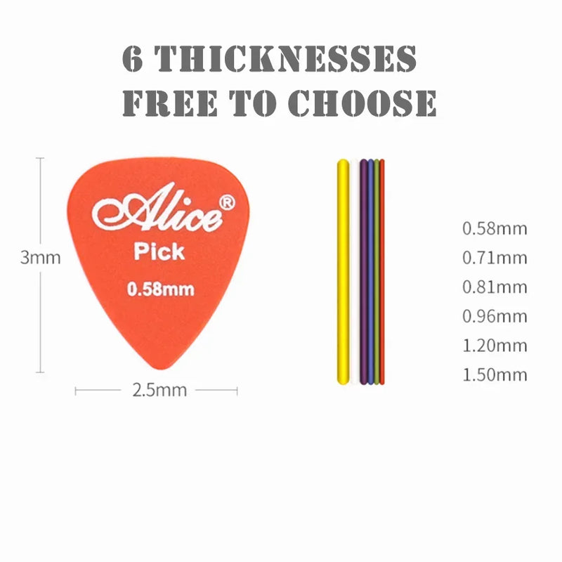 24/30//40/50PCS Matte Guitar Picks Alice Acoustic Electric Bass Plectrum Mediator Guitar Accessories Thickness 0.58 - 1.5 Mm