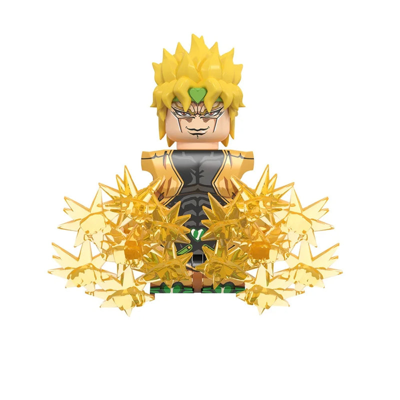 Anime JoJo Bizarre Adventure Building Blocks Kujo Jotaro Jolyne Emporio Anime Action Figure Mini Assemble Model Toys Gift