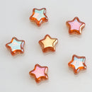 50Pcs/Lot Crystal Star Pendants 8mm Faceted Glass Loose Beads Handmade For Jewelry Diy Making Accessories Wholesale In Bulk