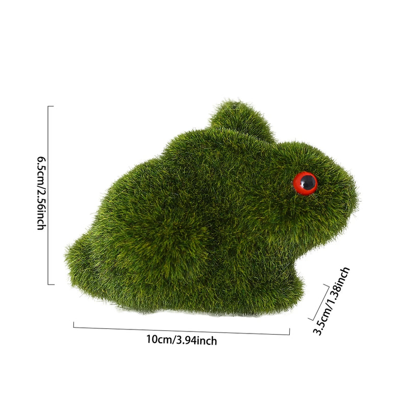 Easter Bunny Green Straw Doll Decor Moss Rabbit Egg Carrot Table Ornament Easter Spring Garden Simulated Rabbit Statue Home Deco