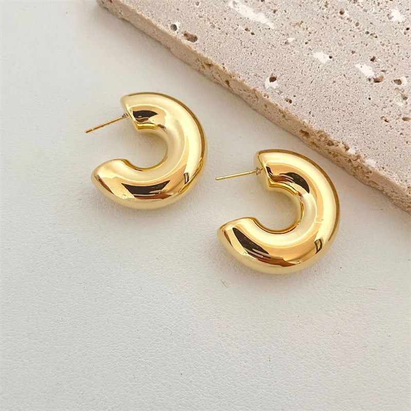 Irregular Liquid Metal Earrings Personality Fashion Retro Geometric Hollow Out Drop Earrings Woman Party Travel Christmas Gift