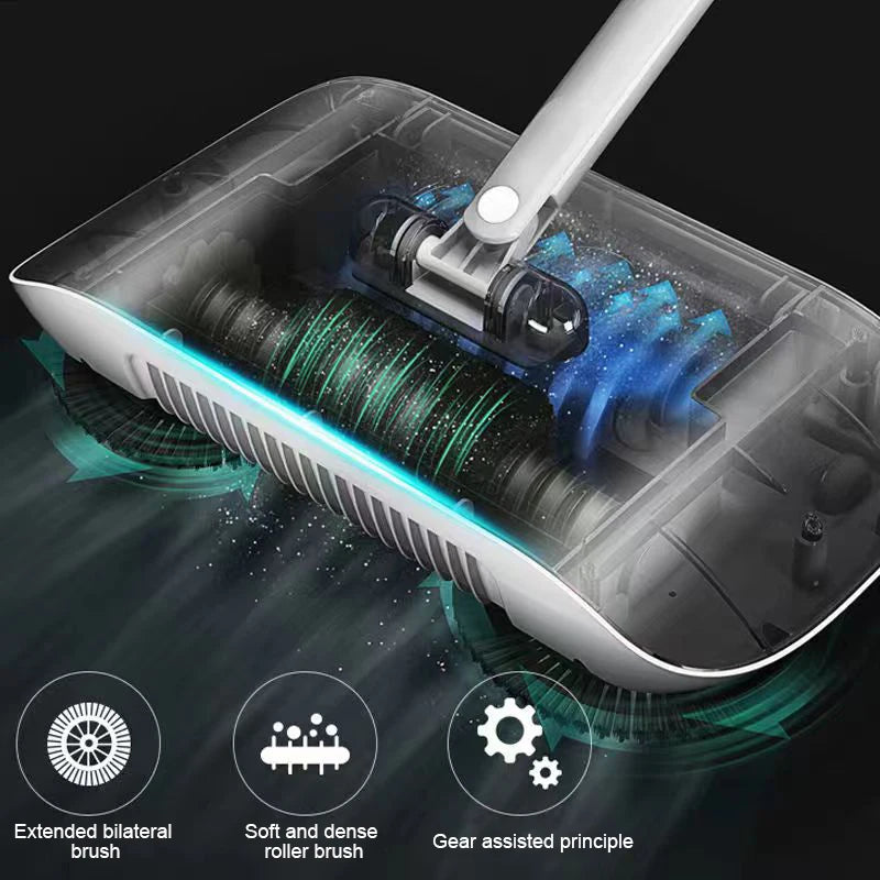 Combination of broom and mop Hand push type scoop Household broom and dustpan set Floor magic broom home cleaning Tools Sweeper