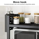 Microwave Oven Rack Seasoning Shelf Bilayer Oven Storage Rack Retractable Countertop Organizer Kitchen Accessories