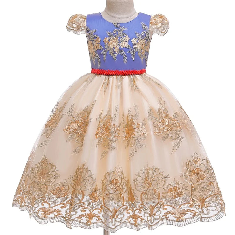 New Year Costume Big Bow Kids Girl Wedding Kids Dresses For Girls Princess Party Pageant Formal Dress Prom Girls Christmas Dress