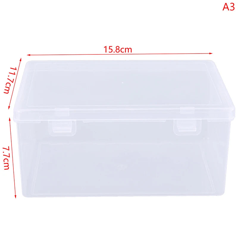 PP Storage Box Transparent Desktop Organizer Large Capacity Stickers Pencil Subpackage Holder Stationery