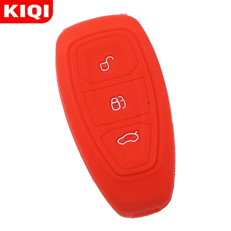 Silicone Key Cover for Ford Fiesta Focus Mondeo MK4 Mk3 Ranger Ecosport Kuga 2 3 ST Car Smart Remote Key Case Fob