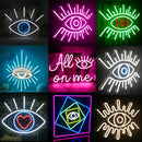 Ineonlife Evil Eye Neon Sign Creative Game Festive Party Club Family Bedroom Game Room Christmas Personality Fun Wall Decor Gift