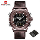 NAVIFORCE Men Watch Top Luxury Brand Man Military Sport Quartz Wrist Watches Stainless Steel LED Digital Clock Relogio Masculino