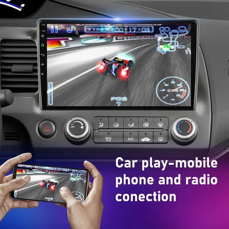 Android 12 Car Radio Multimedia for Honda Civic 8 2005-2012 GPS Navigation 2din DVD Stereo Carplay Speakers Head Unit Audio MP5