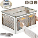 Storage box Folding Organizer With removable roller skates Transparent Storage Container Student Book Box Organizer Camping