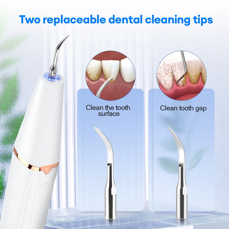 Ultrasonic Teeth Tartar Cleaner Dental Scaler Electric Teeth Cleaner Teeth Whitening Stain Calculus Plaque Remove Tartar Scraper