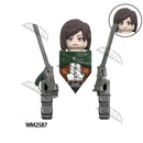 WM6165 WM6166 WM6148 Blocks Anime Bricks Dolls Action Toy Fig Building Blocks Erem Jaeger Armin Levi Mikasa Model Doll