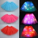 Children Kids Girls Light Up Tutu Led Skirt Glow Wreath Headband Party Birthday Luminous Costumes Christmas Halloween Festival