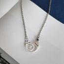 Handcuff Pendant Necklace Gold Silver Color Street Style Collar Gift For Women Friend Punk Fashion Clavicle Chain Neck Jewelry