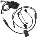 TAC-SKY outdoor hunting tactical headset Y cable set adapter Compatible with U94 PTT For Peltor PTT and COMTAC microphone