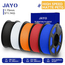 JAYO 5 Rolls 3D PETG / High Speed Matte PETG 3D Filament 1.75mm 30mm/s - 600mm/s Print Range PETG 3D Printer Filament for 3D