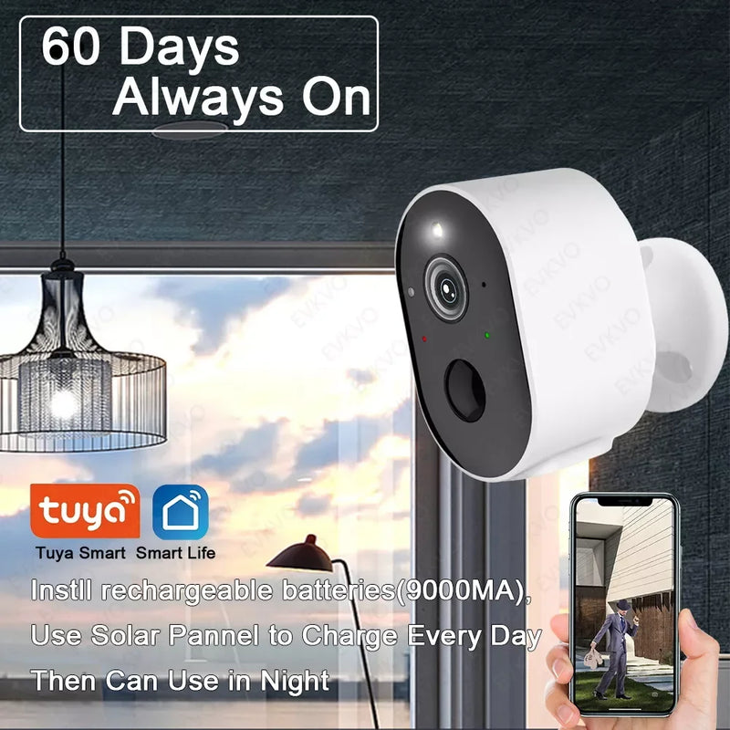 5MP Tuya Smart Spotlight Surveillance Built in Battery WiFi Camera Wireless Outdoor Waterproof Cam CCTV Security Video IP Camer