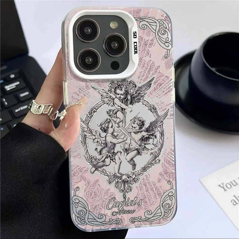 Middle Ages Retro Cupid Case for Samsung Galaxy S24 S23 S22 S21 S20 Note20 Ultra Plus FE M31 4G 5G Matte Shockproof Back Cover