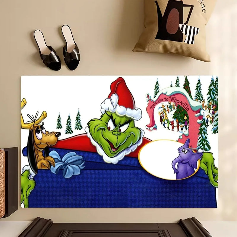 Classic Film How the G-Grinch S-Stole Christmas Floor Mat Bedroom Kitchen Door Bath House Super Absorbent Foot Non-slip