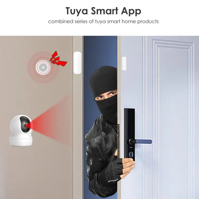 Tuya WiFi / ZigBee Door Window Sensor Smart Home Wireless Door Open / Closed Detector Smart Life Control Via Alexa Google Home