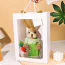 2024 New Rustic Cute Straw Rabbits Bunny Decorations Easter Party Home Garden Wedding Ornament Photo Props Crafts 35cm Decor
