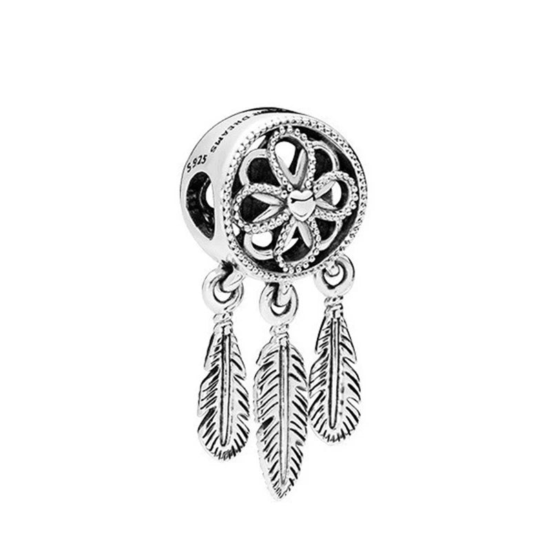 2023 New Dreamcatcher Hot Air Balloon Flower Fit Original Pandora Charms Bracelet Women Jewelry DIY Gift