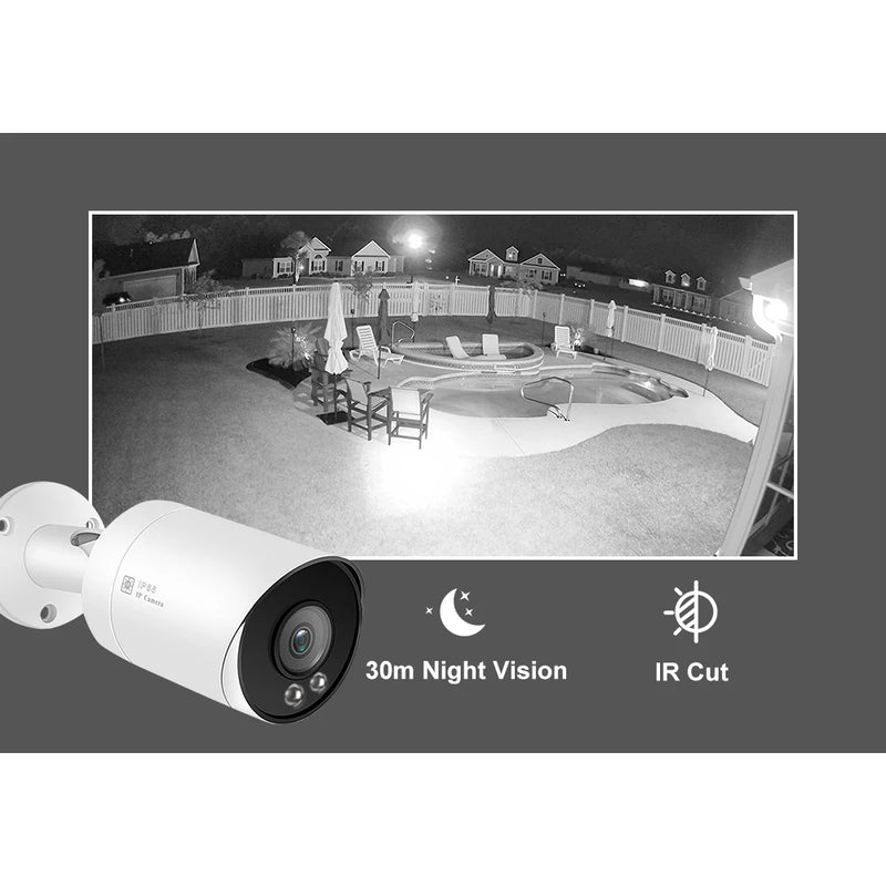 Anpviz Smart 5MP Bullet POE Camera Outdoor Surveillance Security Camera IR 30m With One-Way Audio Motion Alarm IP66 H.265 Danale