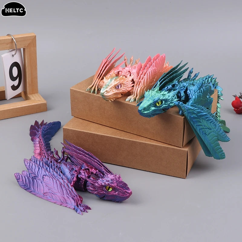 Ancestral Bird 3D Printed Dragon Archaeopteryx Simulation Model Toy Ornaments Full Joint Feathers Can Be Moved And Opened.