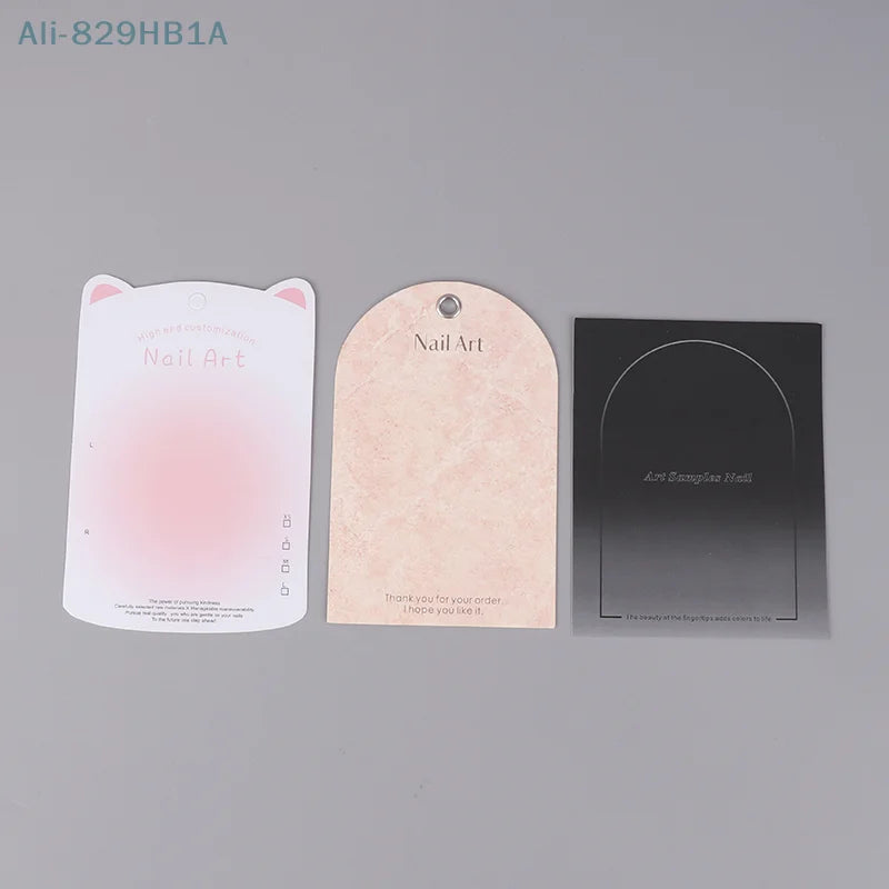 10 PCS Press-On Nail Packaging Display Handmade False Nail Design Swatch  Card Manicure Sample Display Salon