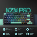 Redragon K724 PRO Wireless Gasket Gaming Keyboard w/Hype Screen & Knob, 81-Key Mechanical Keyboard, Mint Mambo Switches