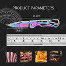 WXCOO High Carbon Steel Portable Knives Kitchen Folding Knife Chef Butcher Meat Cleaver Cutting Slicing Knife Fruit Paring Knife