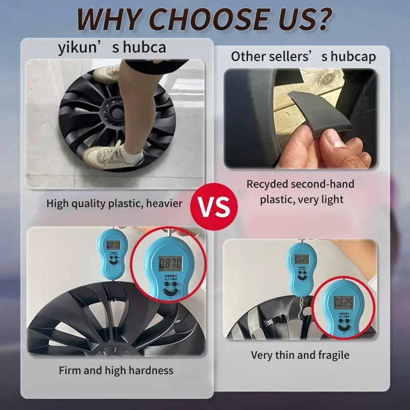 4PCS Hub Cap Car Replacement Wheel Cap 19 Inch Performance Automobile Hubcap Full Cover Accessories  for Tesla Model Y 2023 2024