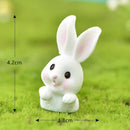Cute Animal Easter Rabbit Mini Figurines Bunny Carrot Cake Decoration Chick Cupcake Toppers Easter Party Baking Supplies