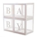 Transparent Letter 25/27cm Baby Shower Box Birthday Wedding 1st Birthday Party Decorations Custom Cube Balloon with Letter Box