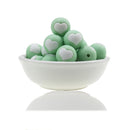 10pc/Lot  Valentines Day Silicone Beads Focal Heart Round Marking DIY Necklace Baby Pacifier Chain Beads For Making Jewelry