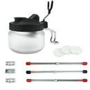 Airbrush Cleaning Pot Stabilizer Bottles Holder Paint Station Glass Jar Bottles Filter Frosted Spray Gun Cleaner Tools Set