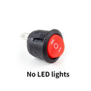 1Pcs ON/OFF Round Rocker Toggle Switch 6A/250VAC 10A 125VAC Power Switch Cap with Plastic Push Button Switch 2PIN 3PIN LED Light