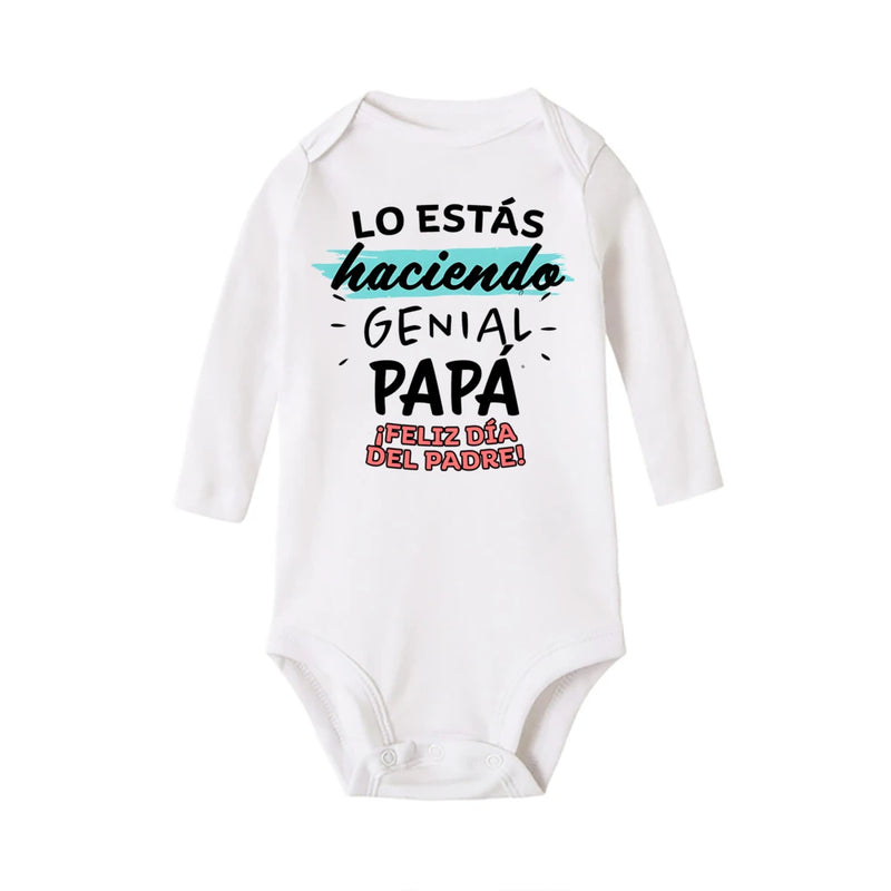 You Did A Great Job Dad Print Baby Romper Father's Day Toddler Bodysuits Girl Boy Clothing Fathers Day Baby Gift Clothes