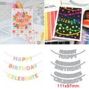 Stacking Shadow Happy Birthday/Happy Easter Metal Cutting Dies Sentiments Words Die Cut For DIY Scrarpbooking Paper Cards Making