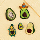 New Cartoon Avocado Enamel Pins Cute Fruit Brooches Women Men Jeans Coat Lapel Pin Badge Jewelry Gift for Friend Wholesale Pins