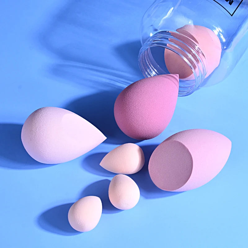 7PCS Drifting Bottle Beauty Egg Dry And Wet Dual-Purpose No Powder Makeup Egg Sponge Powder Puff Set Makeup Tools